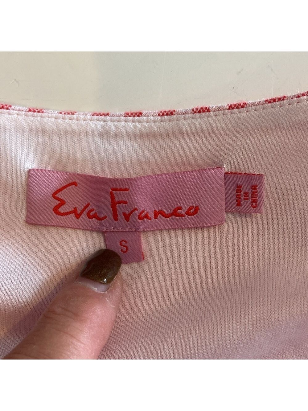 Anthropologie Eva Franco Red and White Checkered Gingham Bow Tank Top Size Small - Picture 7 of 7